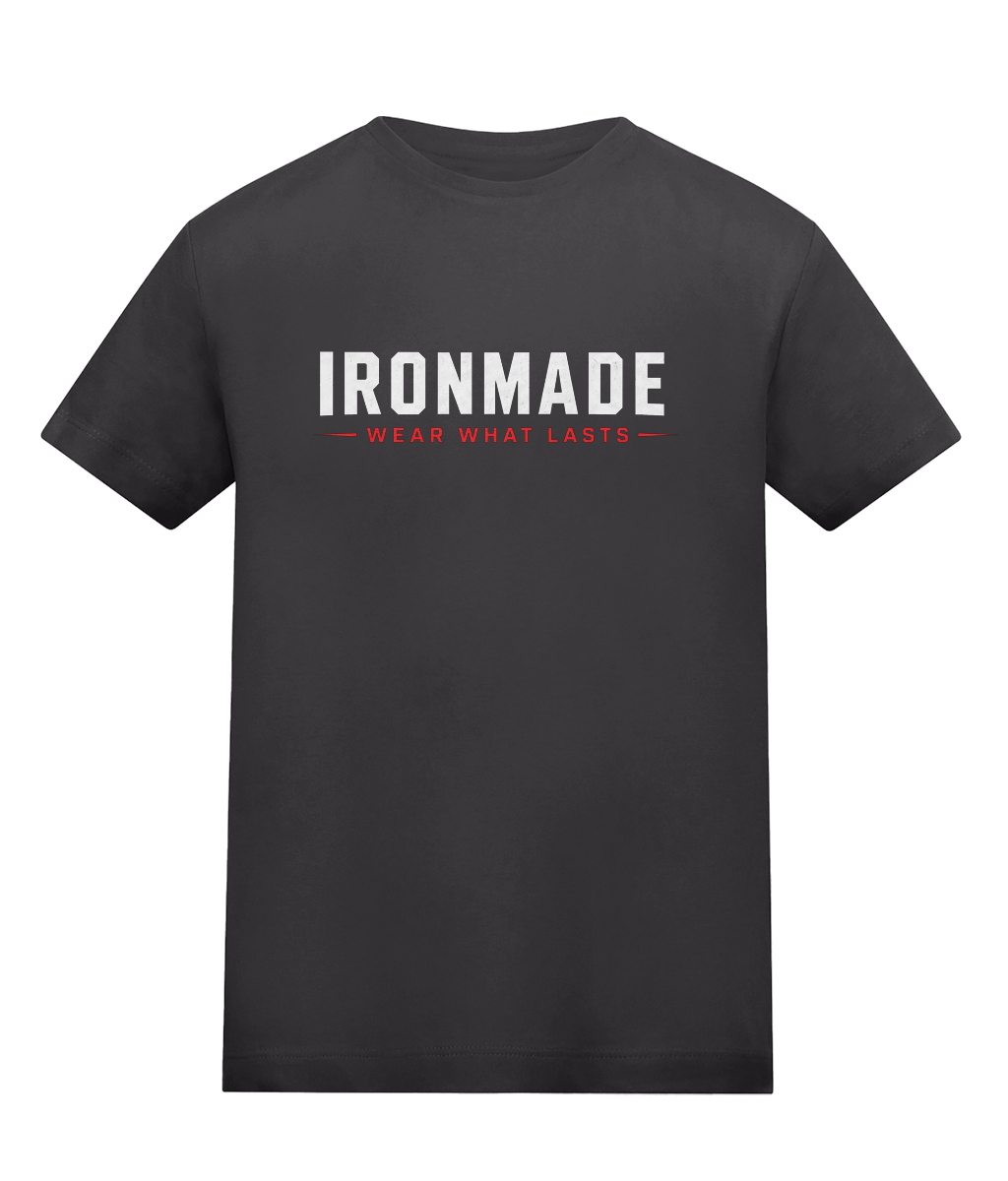 Kids Ironmade cotton tee in Solid Charcoal