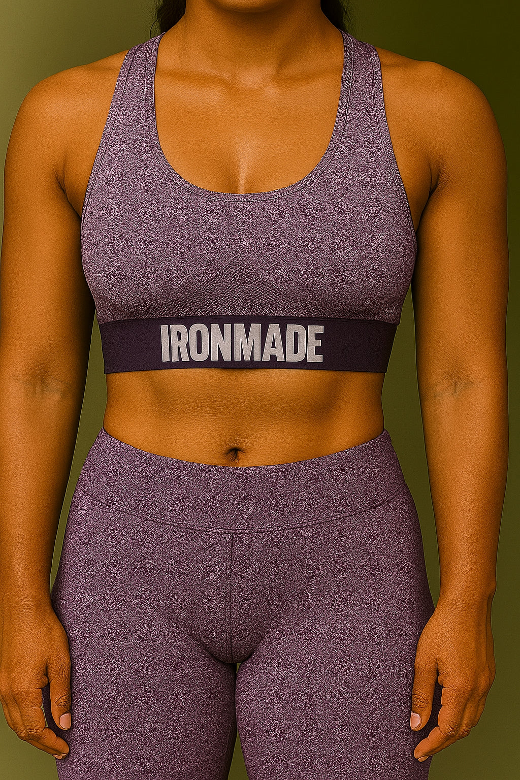 Purple seamless sports bra – sculpting moisture‑wicking bra for training