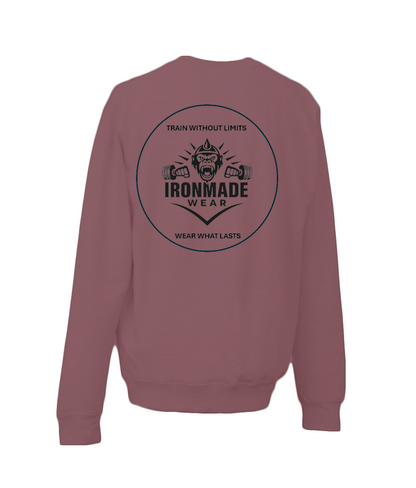 Kids double logo sweatshirt in Burgundy – soft cotton kids sweatshirt