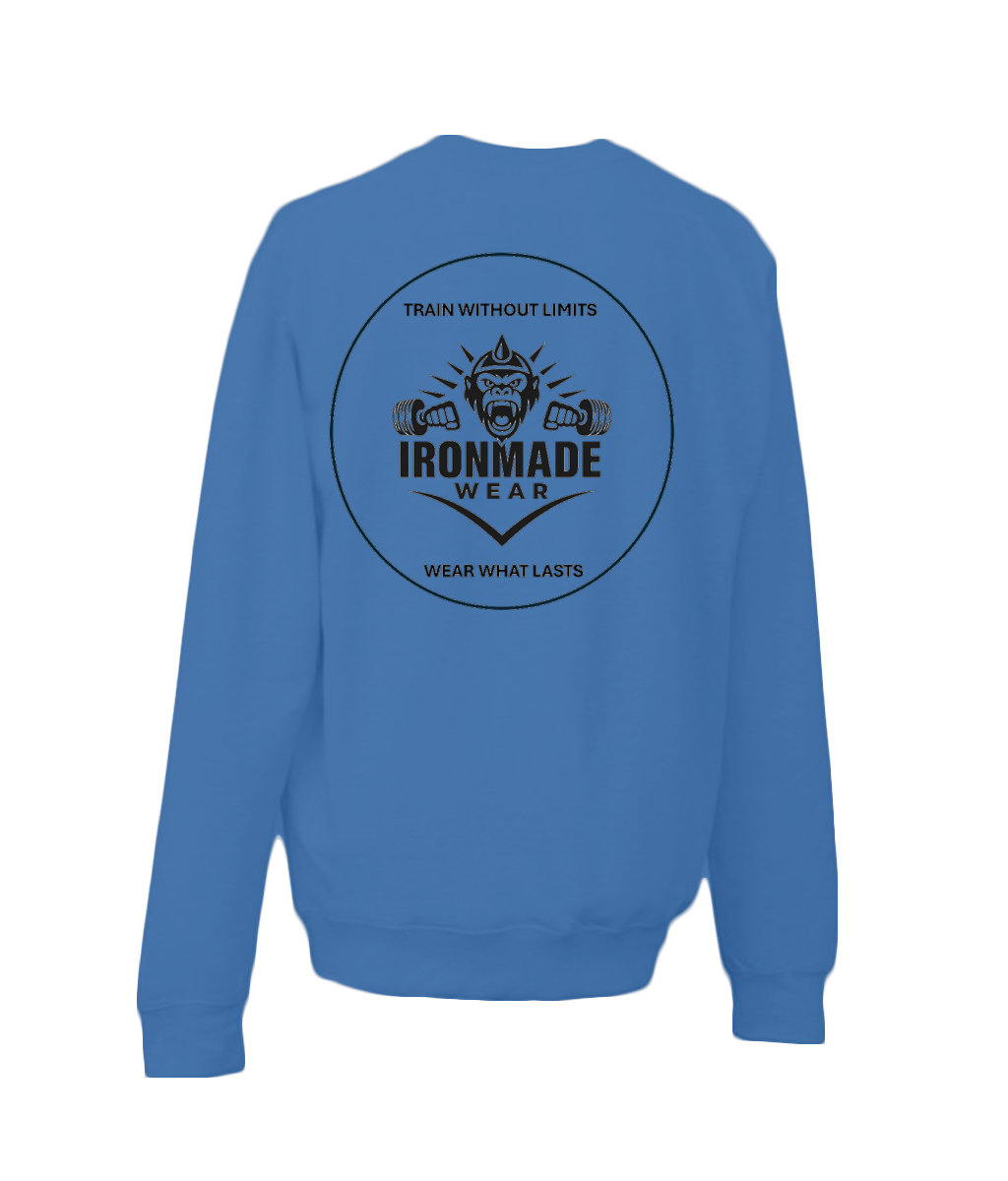 Kids double logo sweatshirt in Royal Blue – durable kids activewear