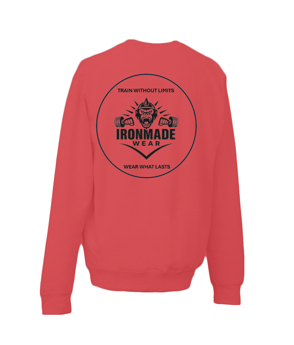Kids sweatshirt in Fire Red – warm fleece regular fit children’s active jumper