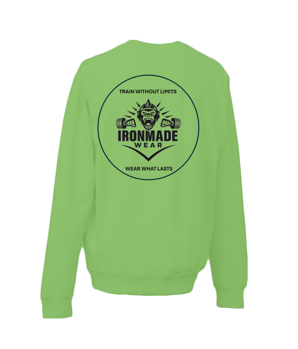 Kids sweatshirt in Lime Green – comfortable brushed fleece kids top