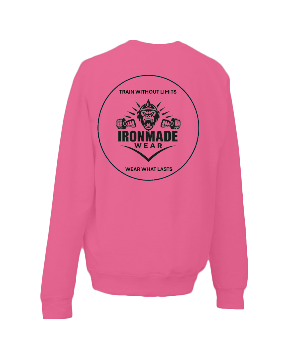 Kids sweatshirt in Hot Pink – vibrant brushed fleece kids top
