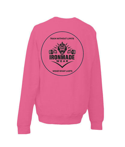 Kids sweatshirt in Hot Pink – vibrant brushed fleece kids top