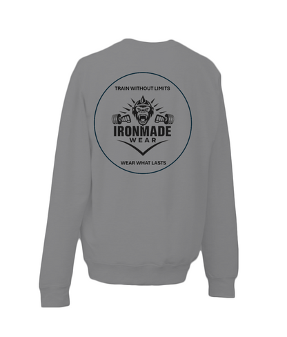 Kids sweatshirt in Storm Grey – durable ringspun cotton blend children’s jumper