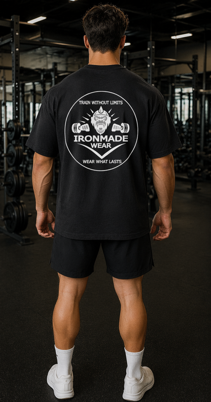 Men’s Oversized Tee | Double Logo- Dark Collection