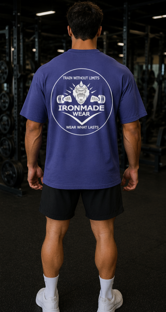 Men’s Oversized Tee | Double Logo- Dark Collection