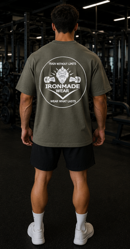 Men’s Oversized Tee | Double Logo- Dark Collection