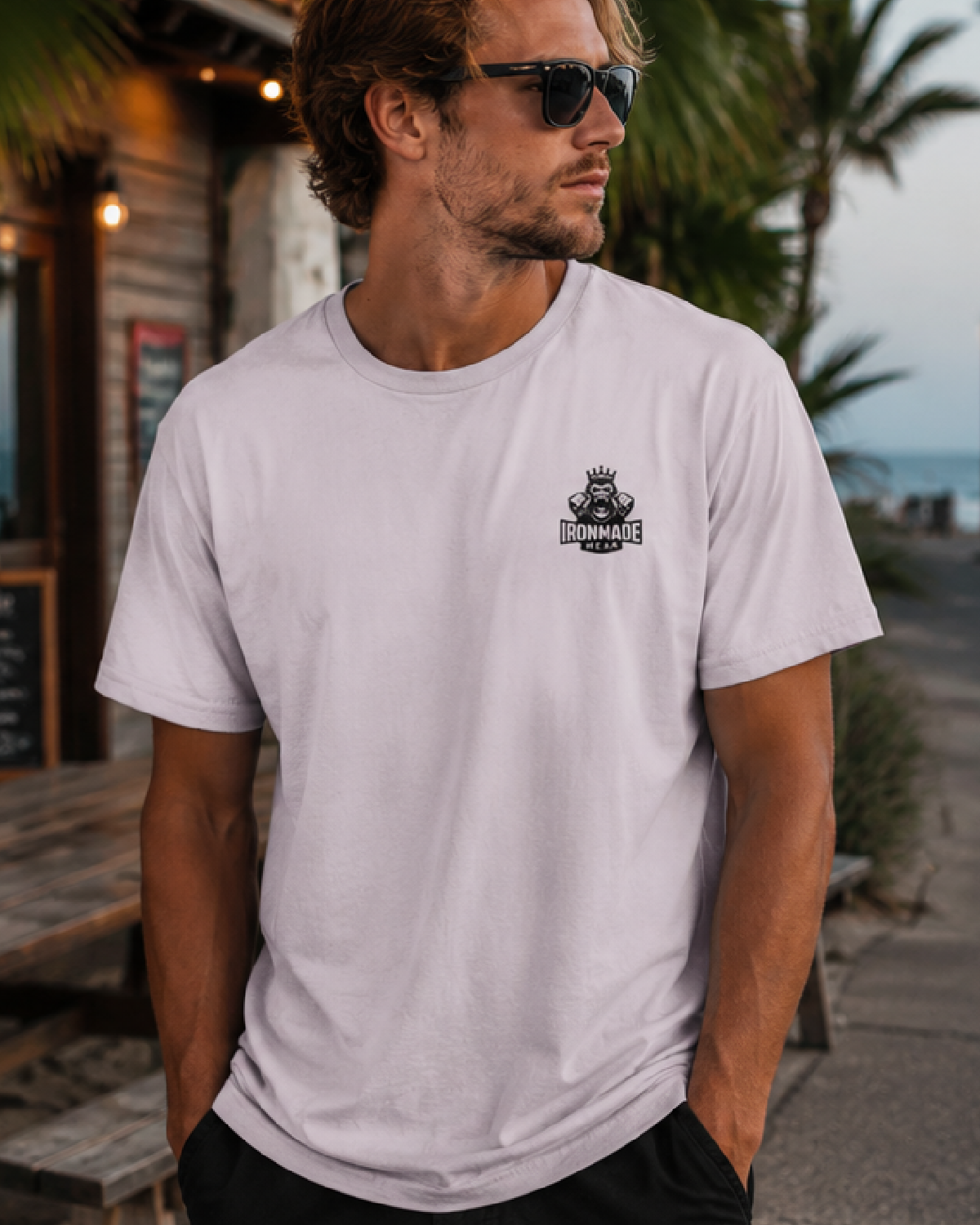 Men's T-Shirt  | Double Logo | Light Collection