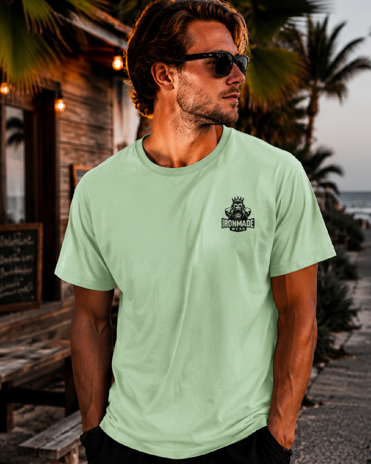 Men's T-Shirt  | Double Logo | Light Collection