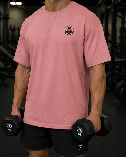 Men’s Oversized Tee | Double Logo- Light Collection