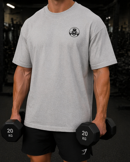 Men’s Oversized Tee | Double Logo- Light Collection