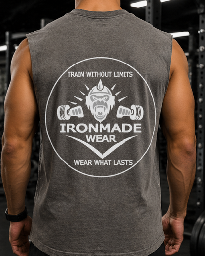 Men’s Faded Tank Top | Double Logo- Dark Collection