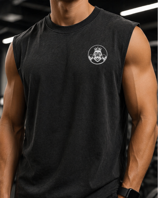 Men’s Faded Tank Top | Double Logo- Dark Collection