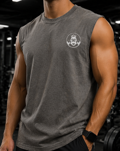 Men’s Faded Tank Top | Double Logo- Dark Collection