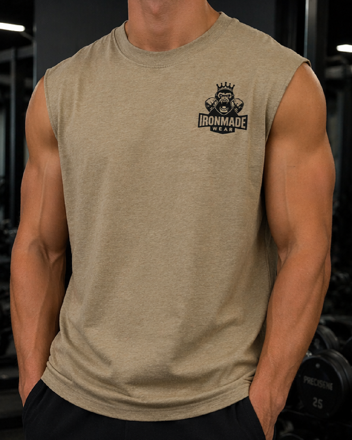 Men’s Faded Tank Top | Double Logo- Light Collection