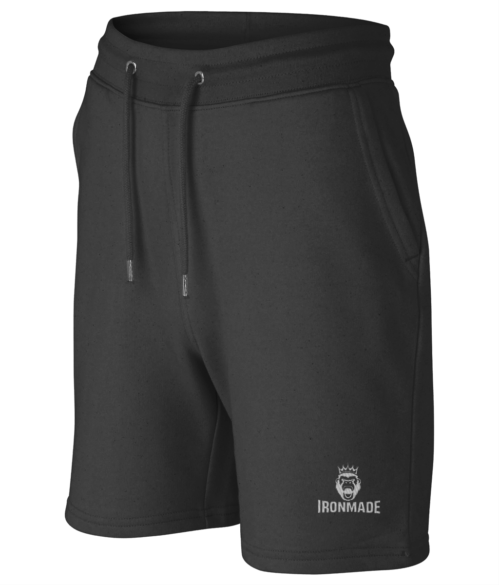 Men’s Trainer 2.0 Shorts in Black – relaxed organic cotton French Terry jogger shorts
