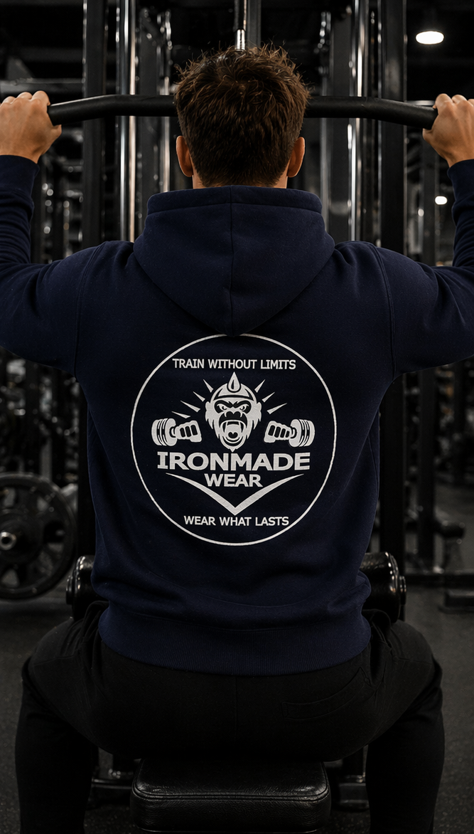 Men's Heavy Hoodie | Double Logo- Dark Collection