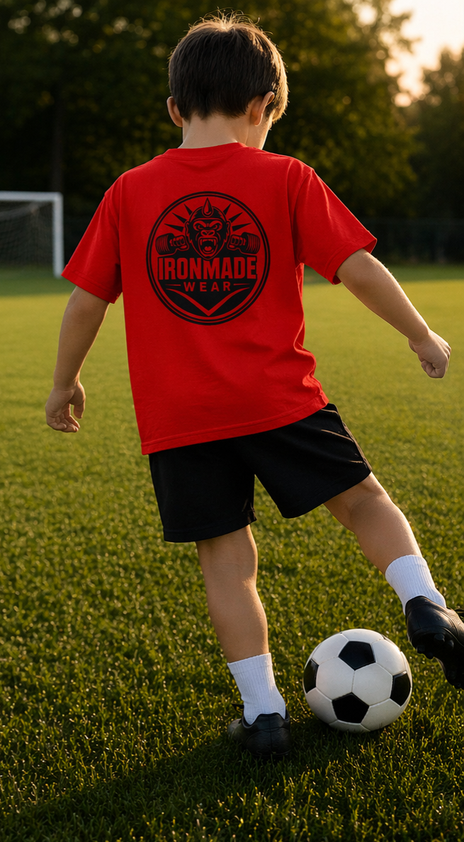 Kids Heavy Cotton T‑Shirt | Double Logo
