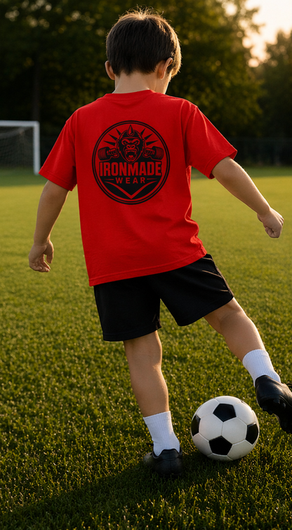 Kids Heavy Cotton T‑Shirt | Double Logo