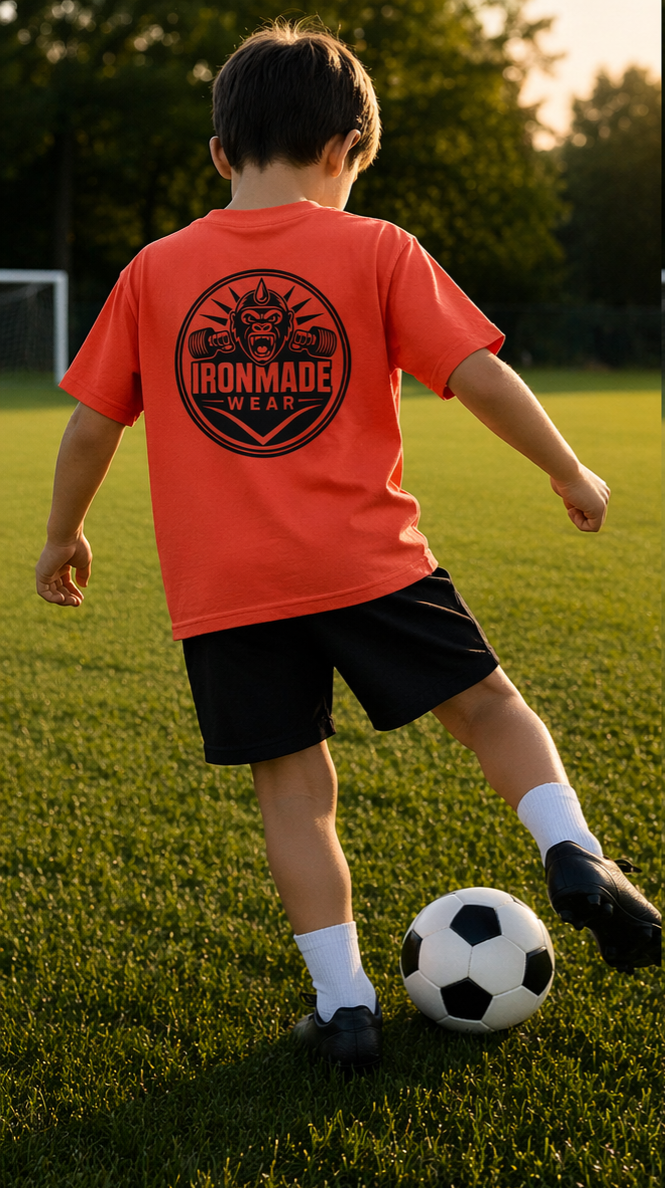 Kids Heavy Cotton T‑Shirt | Double Logo
