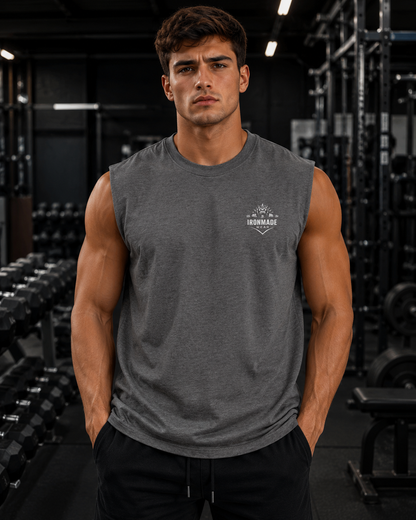 Men’s Faded Tank Top | Single Logo- Dark Collection