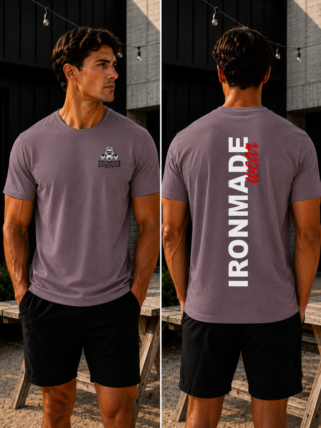 Men's T-Shirt  | Double Logo | Dark Collection