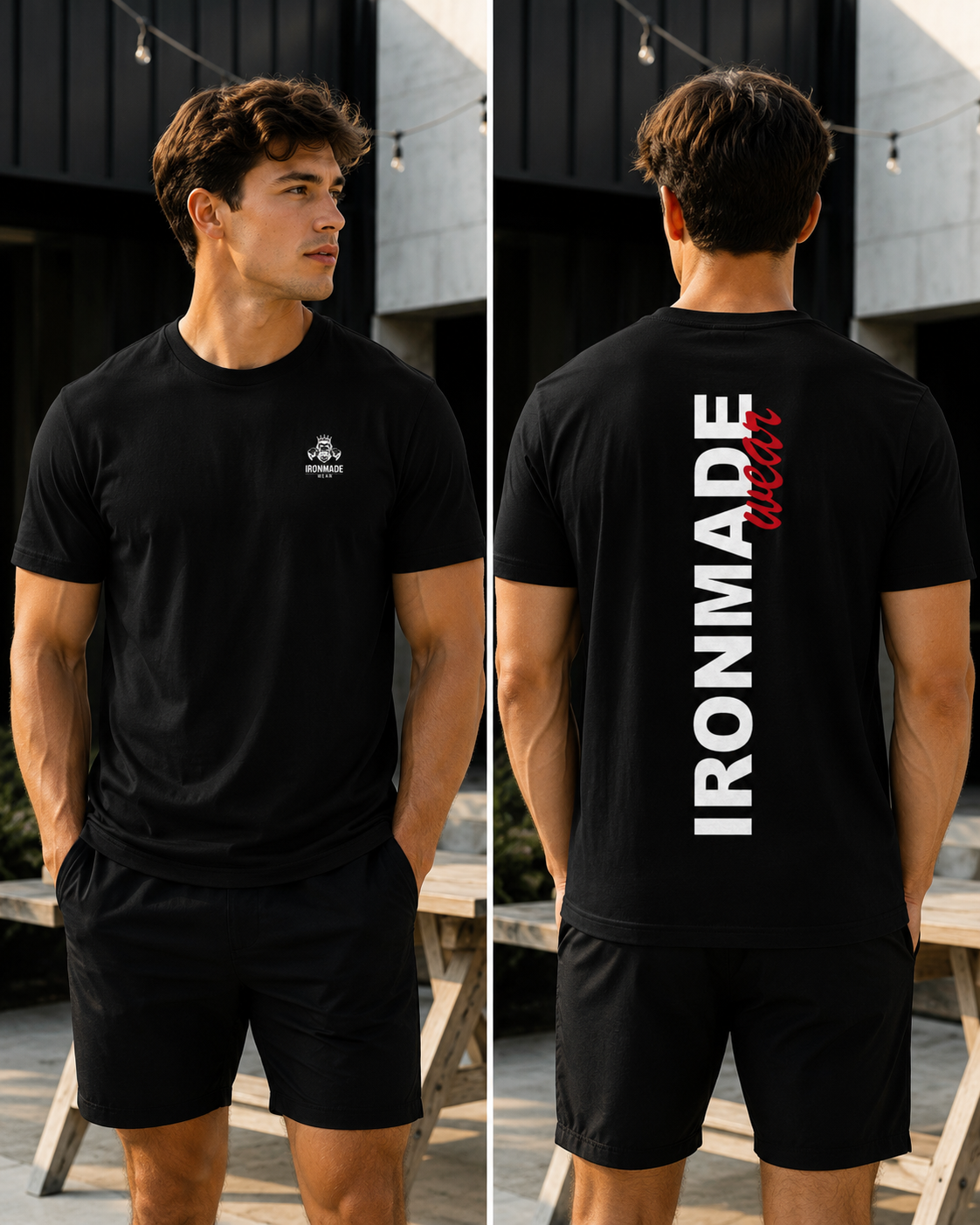 Men's T-Shirt  | Double Logo | Dark Collection