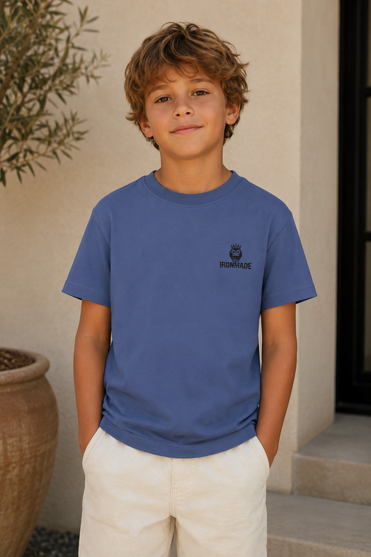 Kids Casual Tee- Embroided Logo