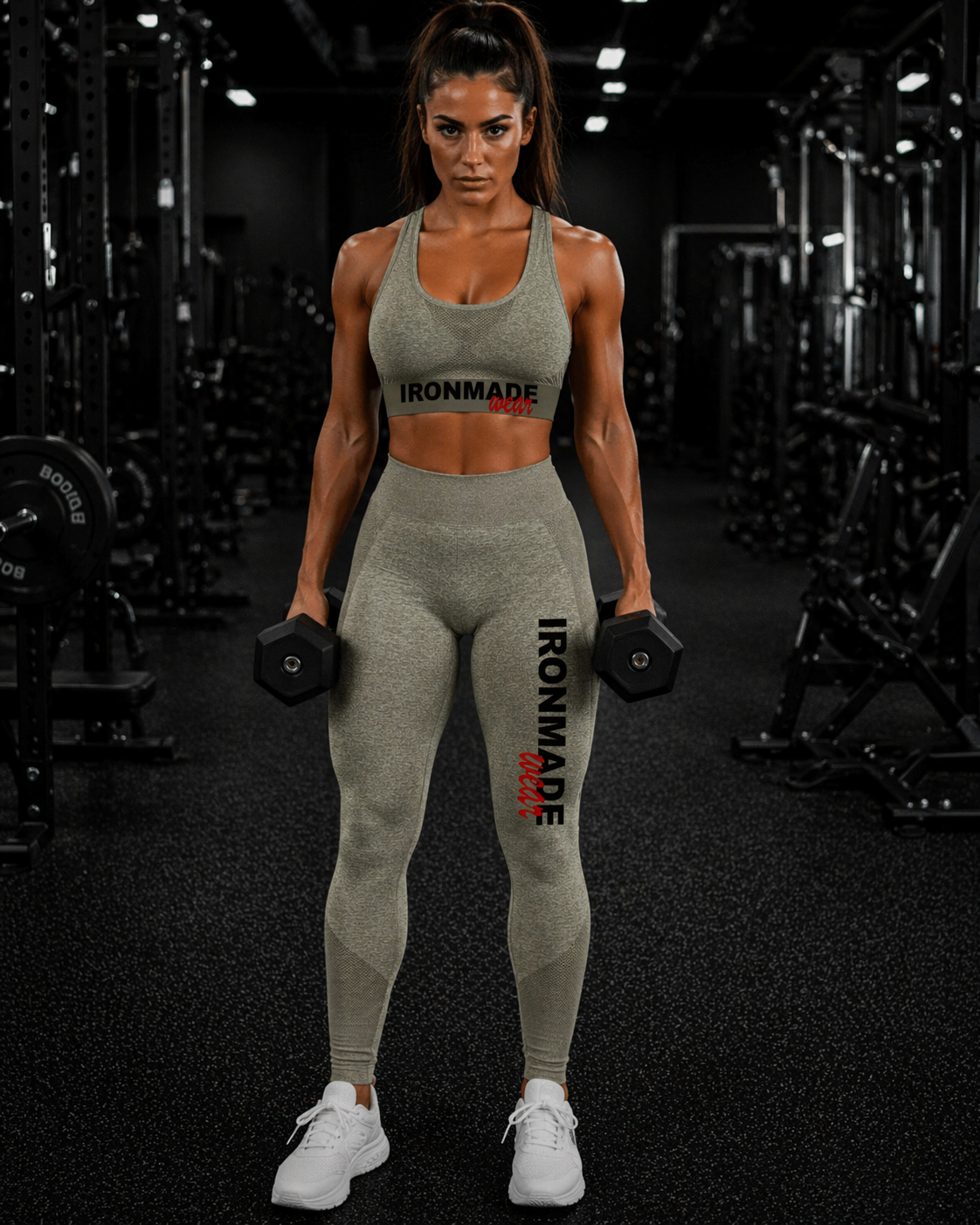 Women’s Seamless 3D Fit Sculpt Leggings in Olive – seamless squat‑proof women’s active leggings