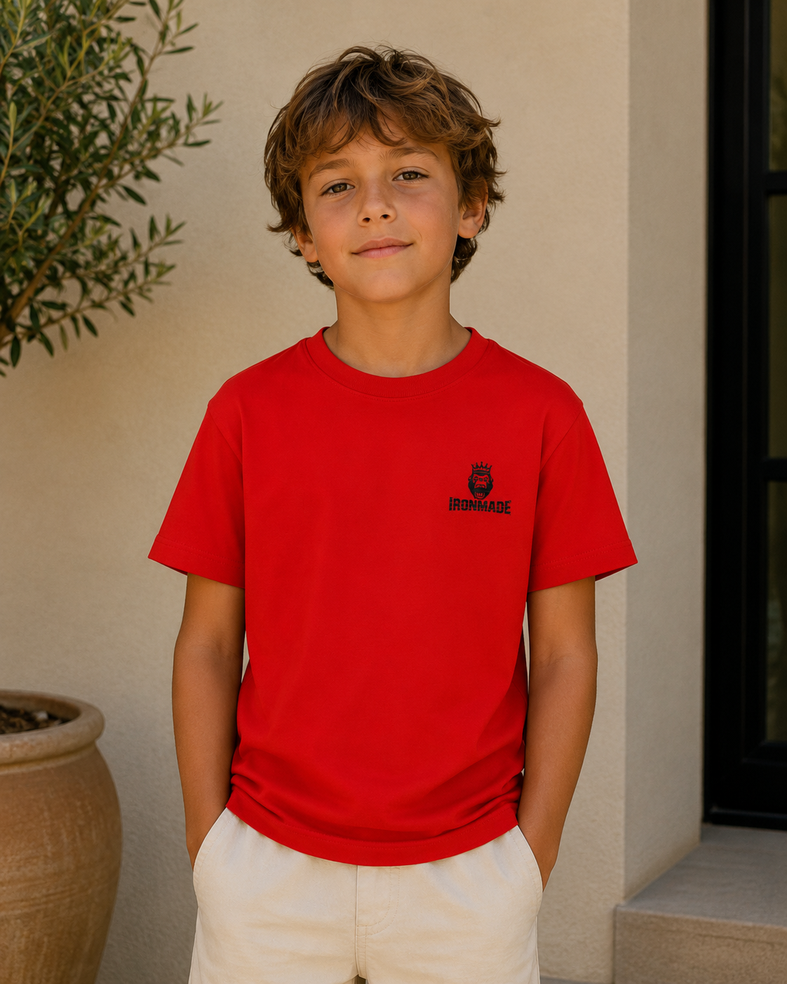 Kids Casual Tee- Embroided Logo