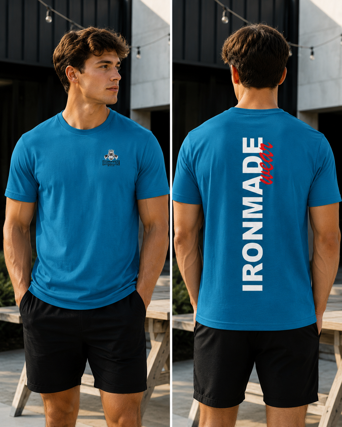 Men's T-Shirt  | Double Logo | Dark Collection