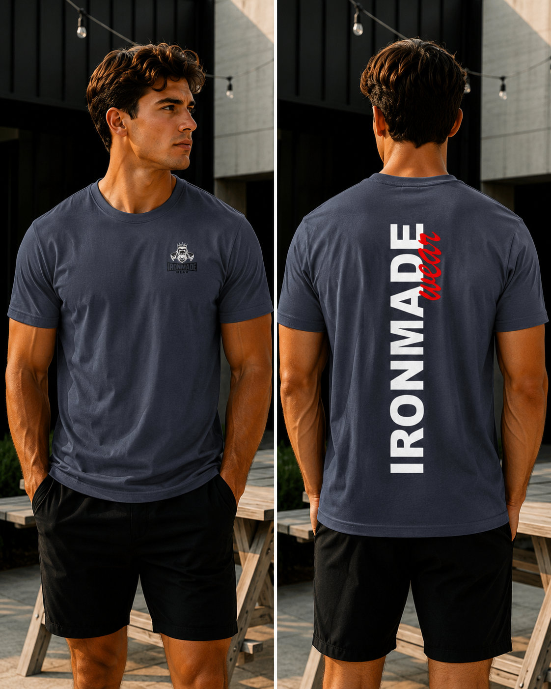Men's T-Shirt  | Double Logo | Dark Collection