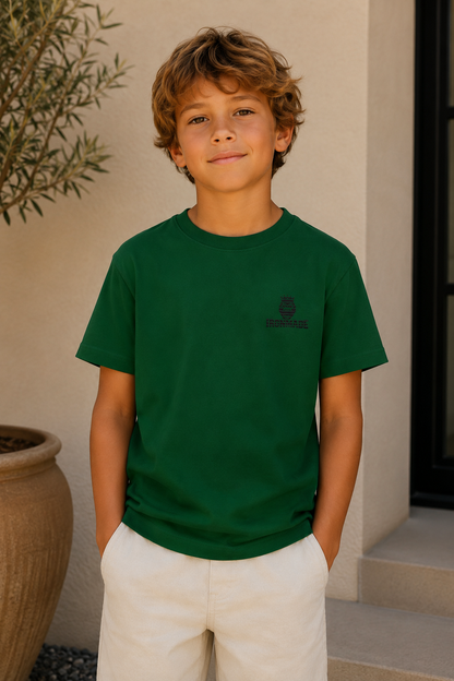 Kids Casual Tee- Embroided Logo