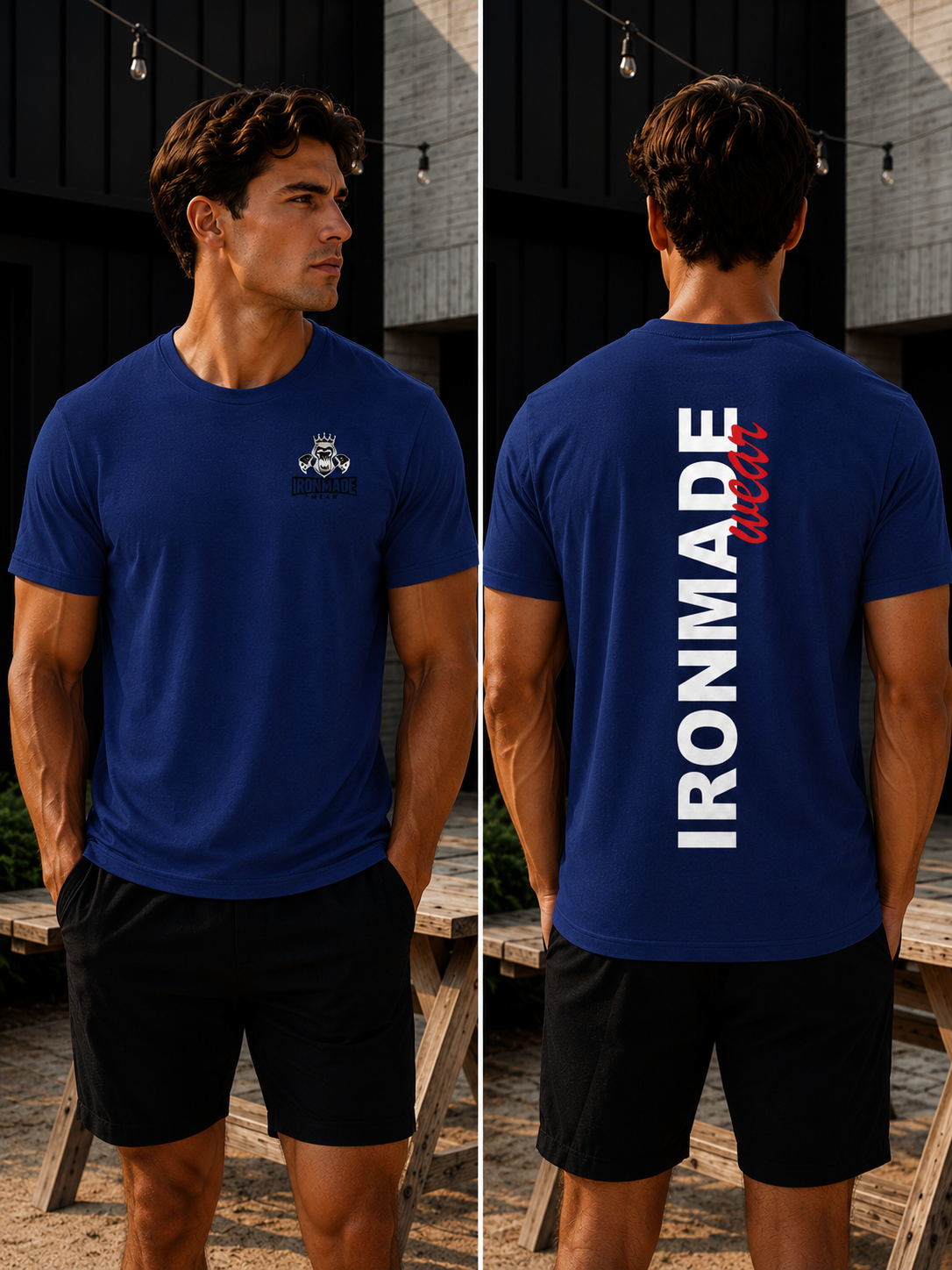 Men's T-Shirt  | Double Logo | Dark Collection
