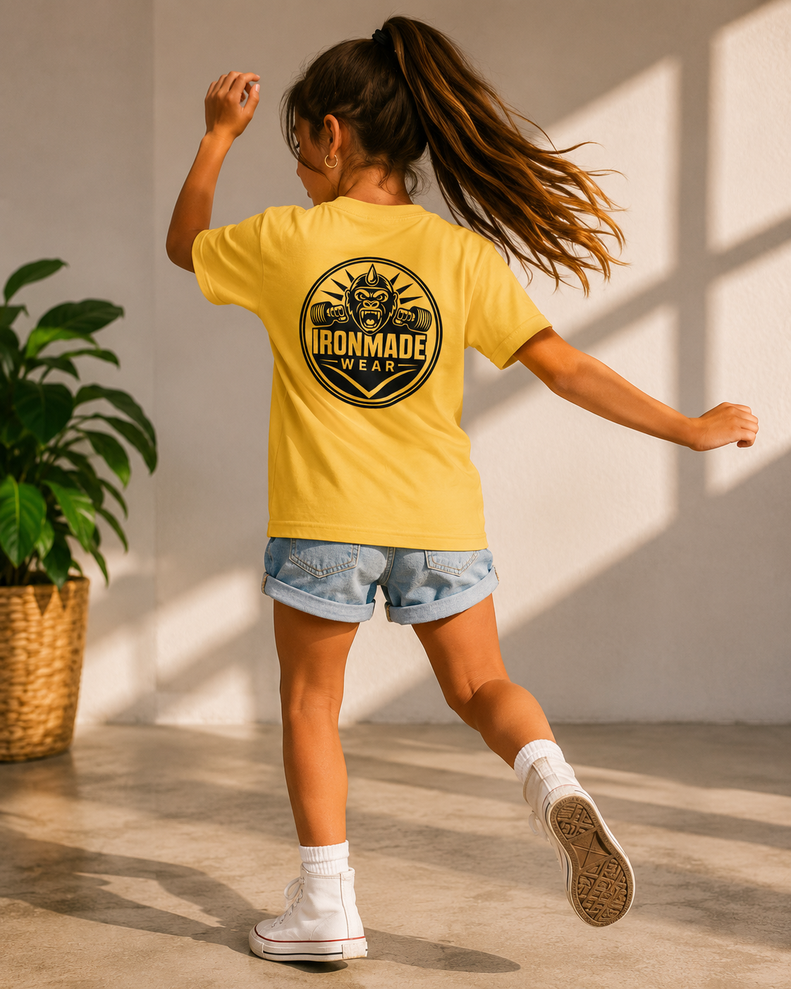 Kids Heavy Cotton T‑Shirt | Double Logo