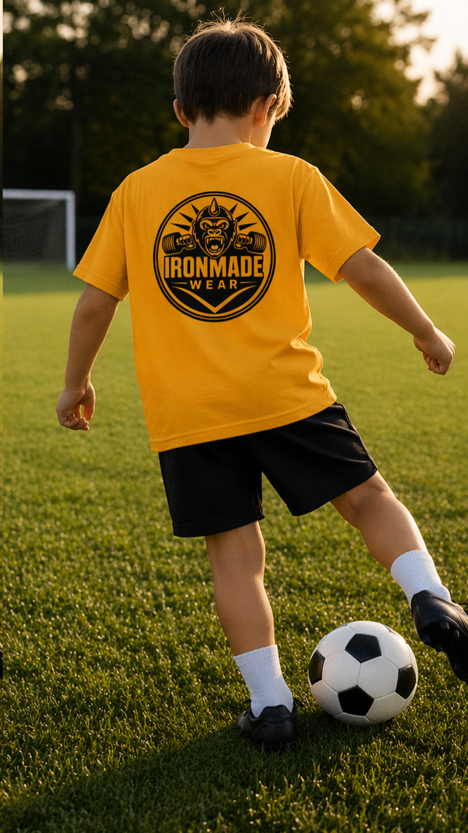 Kids Heavy Cotton T‑Shirt | Double Logo