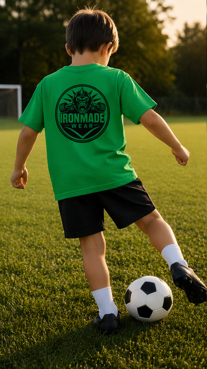 Kids Heavy Cotton T‑Shirt | Double Logo