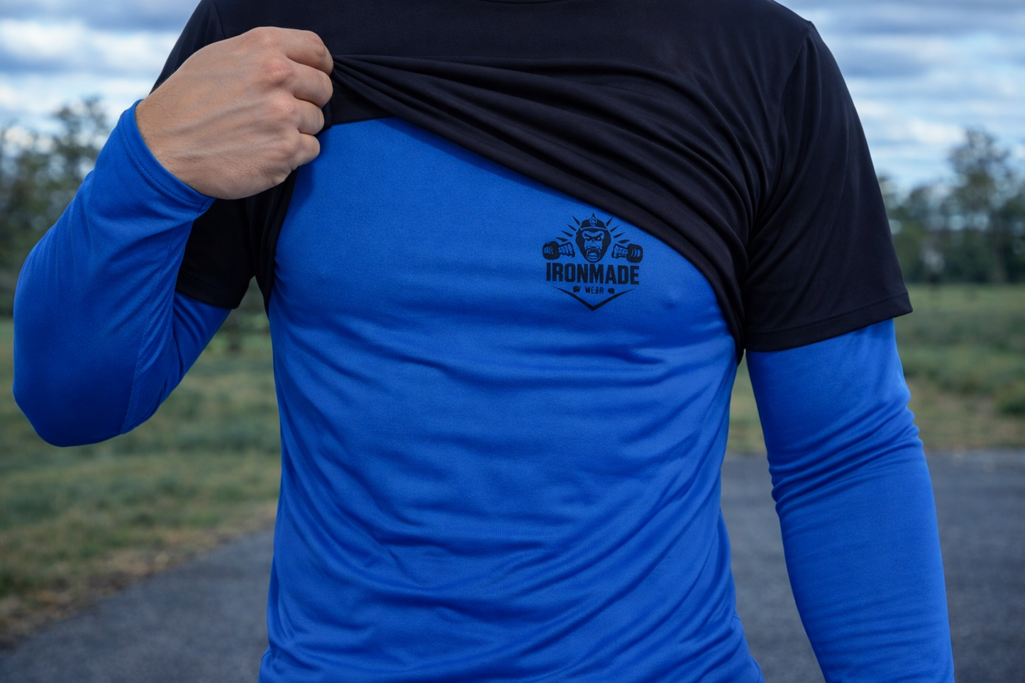 Men’s Baselayer in Sapphire Blue, men’s performance baselayer with quick‑dry Neoteric™ fabric