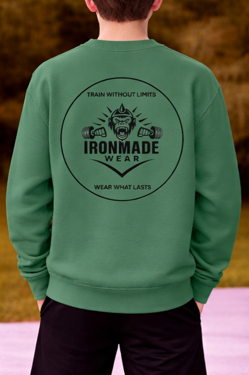 Kids sweatshirt in Bottle Green – warm fleece kids jumper