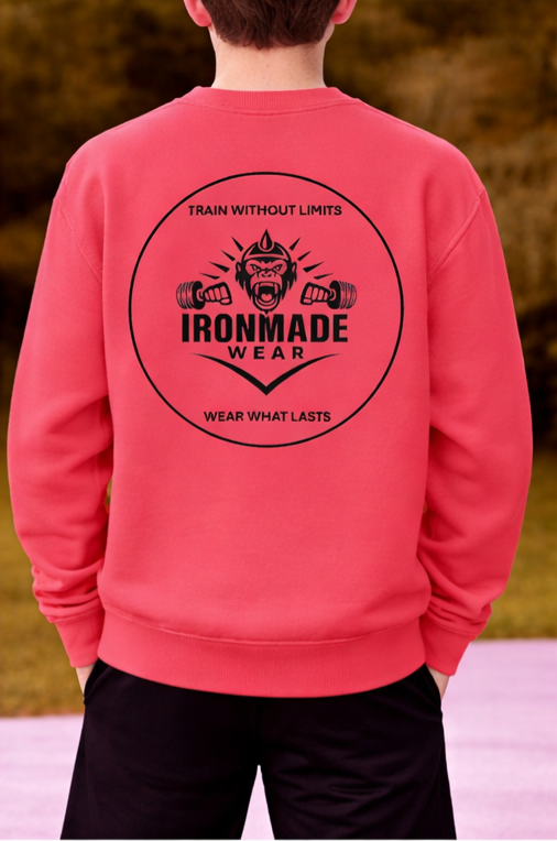 Kids sweatshirt in Fire Red – warm fleece regular fit children’s active jumper