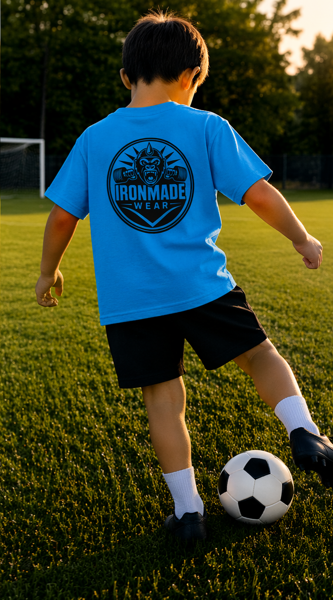Kids Heavy Cotton T‑Shirt | Double Logo