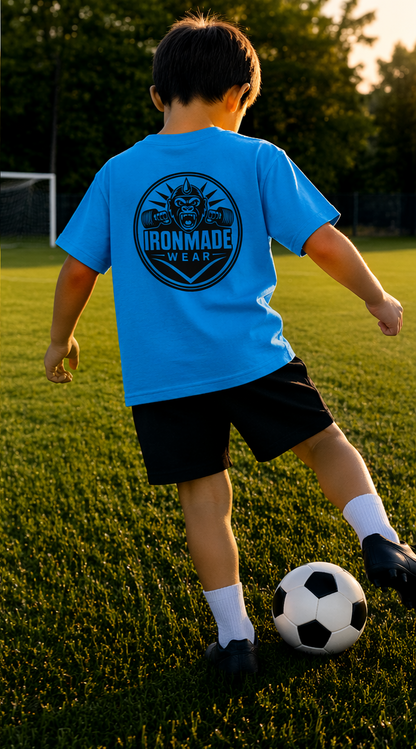 Kids Heavy Cotton T‑Shirt | Double Logo