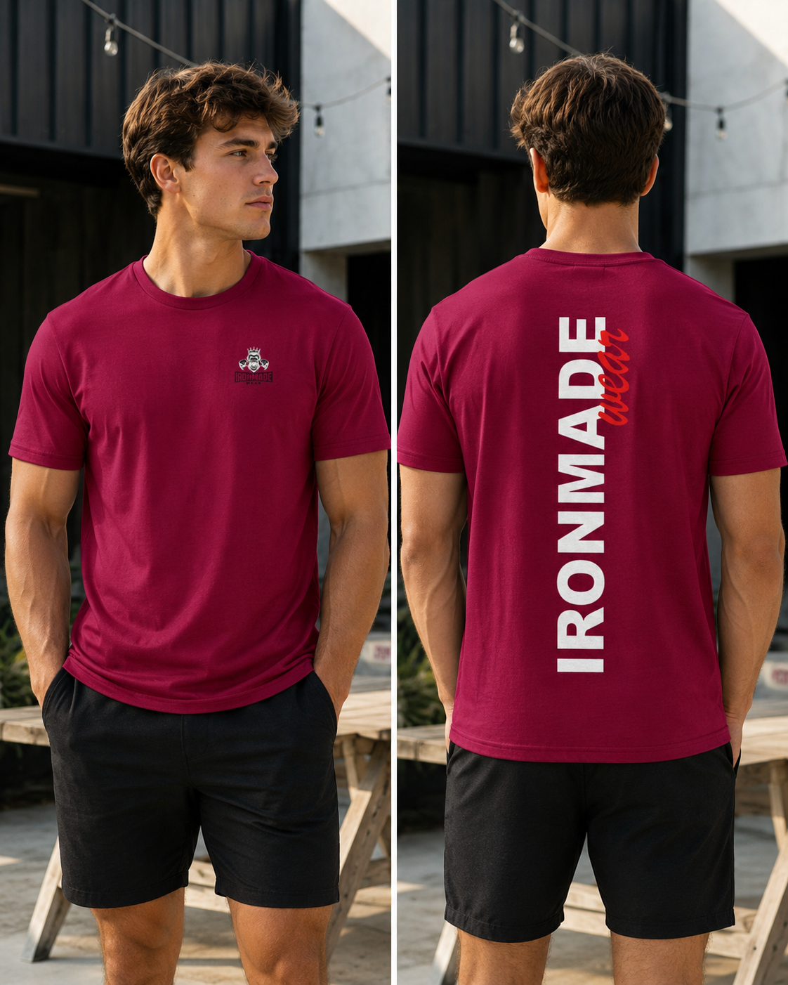 Men's T-Shirt  | Double Logo | Dark Collection