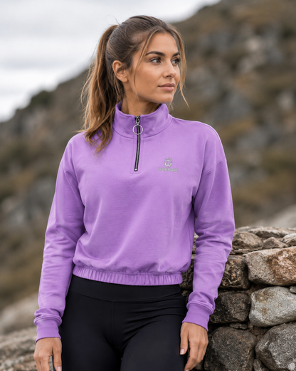 Women’s ¼ Zip Cropped Style Top