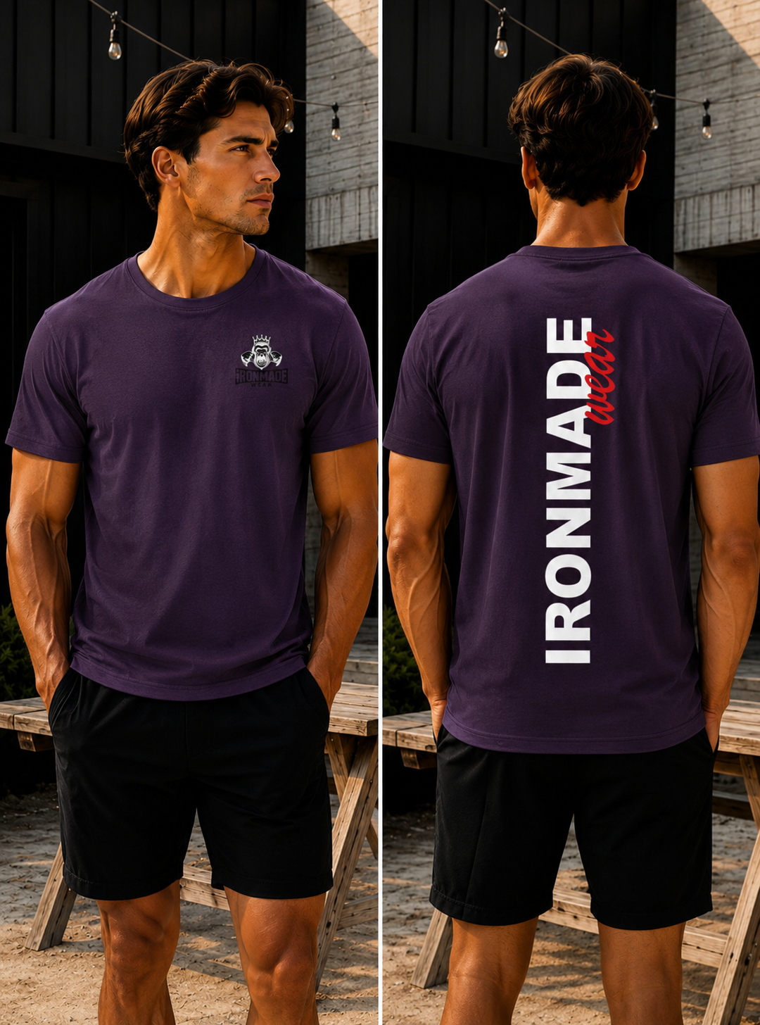 Men's T-Shirt  | Double Logo | Dark Collection