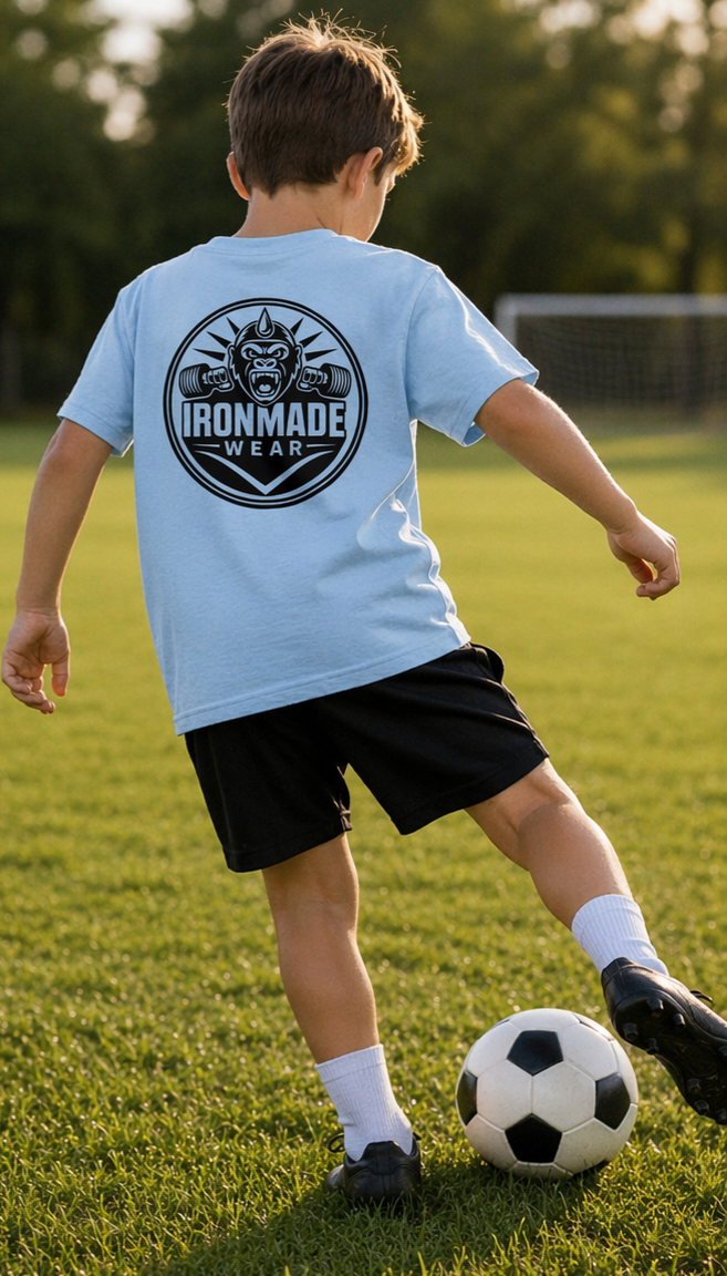 Kids Heavy Cotton T‑Shirt | Double Logo