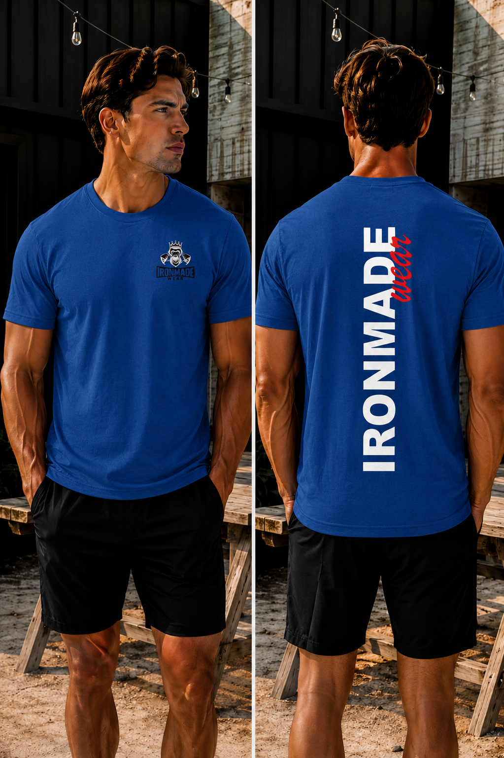 Men's T-Shirt  | Double Logo | Dark Collection