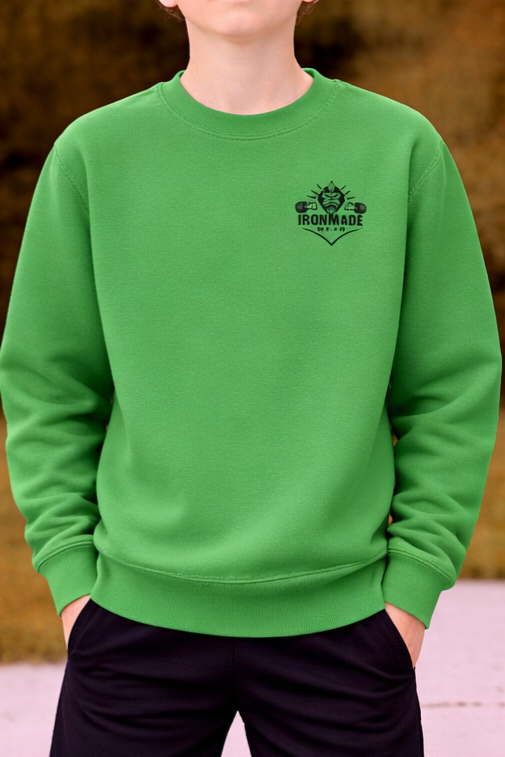 Kids sweatshirt in Lime Green – comfortable brushed fleece kids top