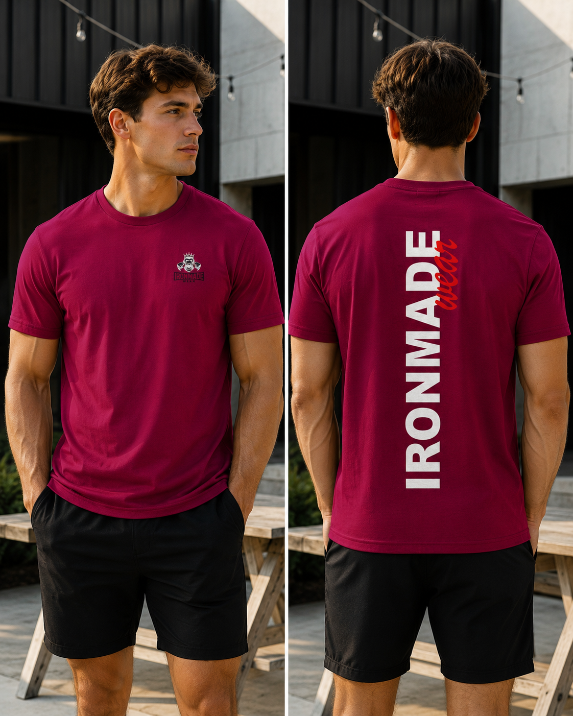 Men's T-Shirt  | Double Logo | Dark Collection